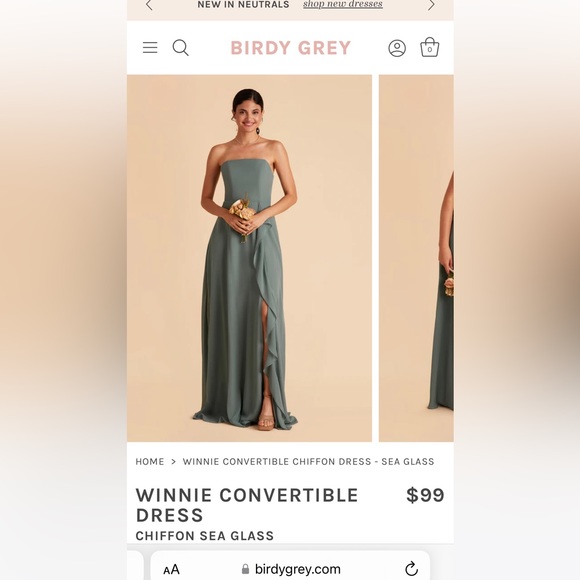 NWT Birdy Grey Bridesmaid Dress-WINNIE SEA GLASS